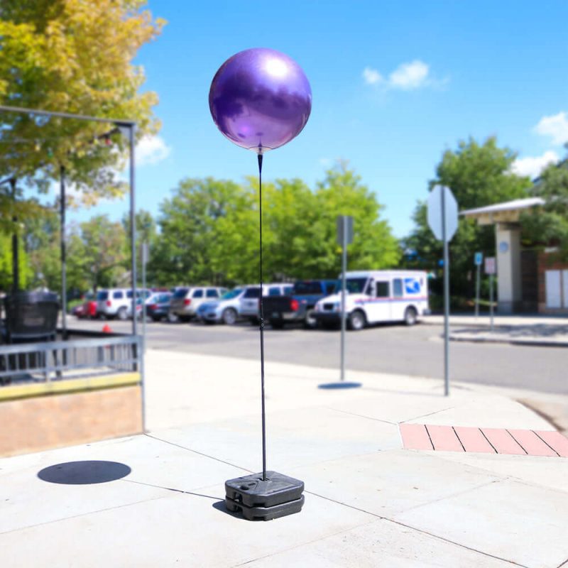 MegaBalloonPoleKitPurplewithDoubleWeightedBase sw